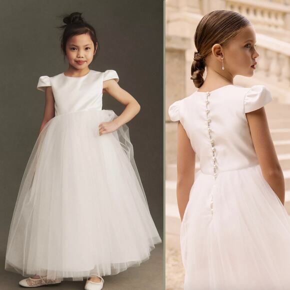 NEW Anthropologie Gió Bespoke Shiva White Tulle Flower Girl Dress 2 – Sealed